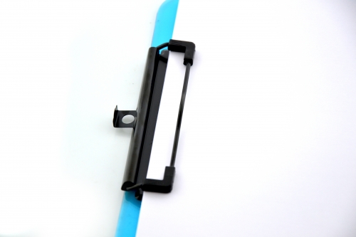 Clipboard standard Office box, A4, transparent PP, albastru